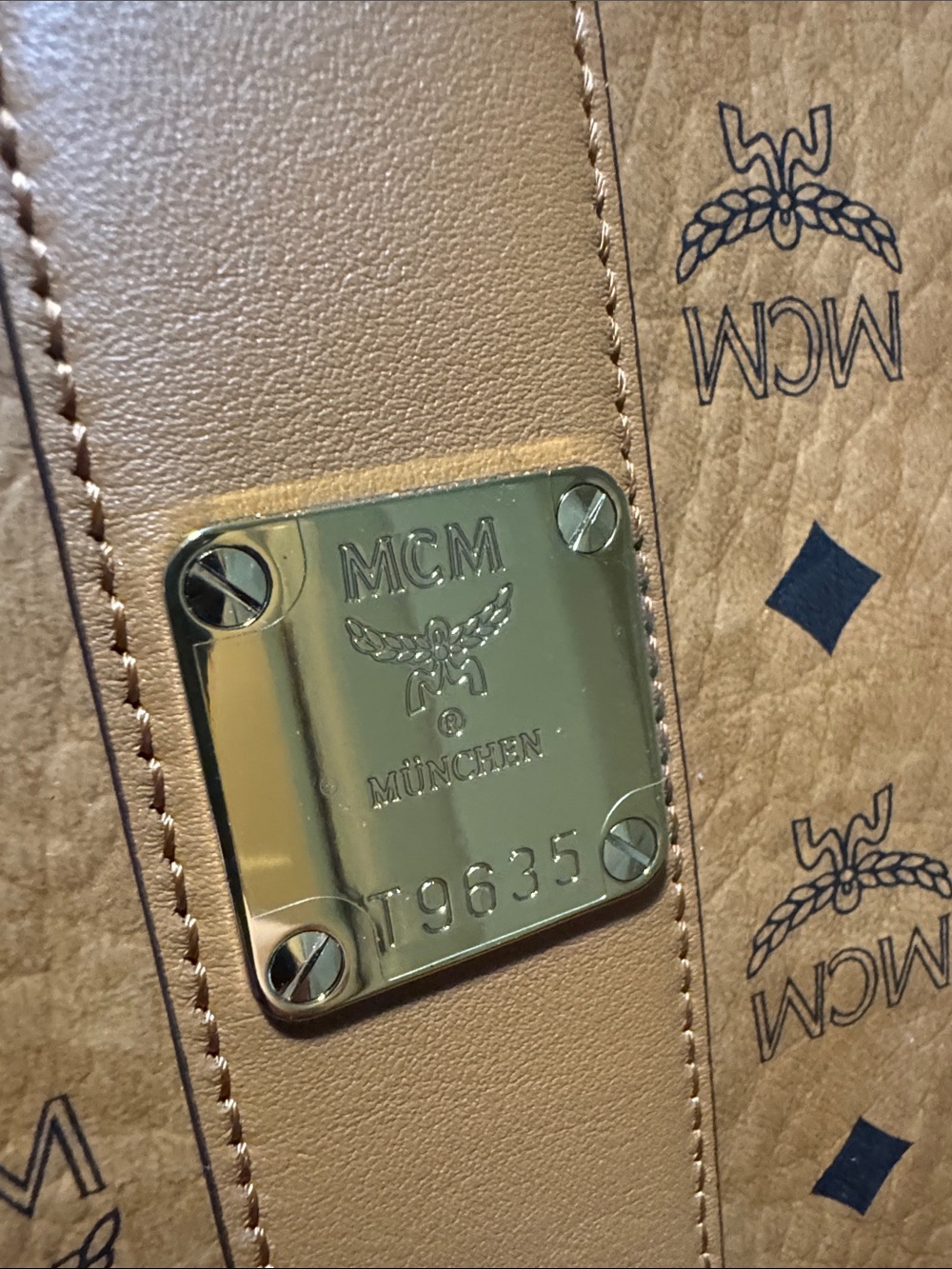 MCM Cognac Visetos Monogram Tote Bag. NWT - Picture 6 of 6